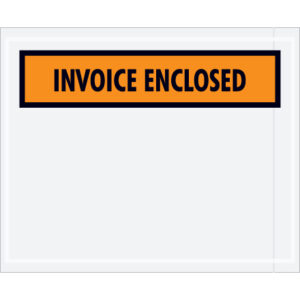 4 1/2 x 5 1/2" Orange "Invoice Enclosed" Envelopes