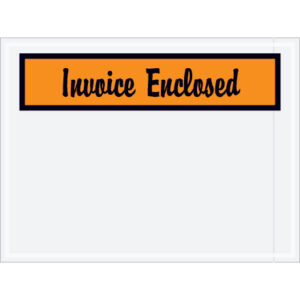 4 1/2 x 6" Orange "Invoice Enclosed" Envelopes