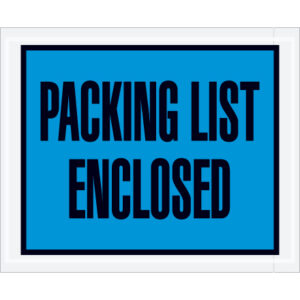 4 1/2 x 5 1/2" Blue "Packing List Enclosed" Envelopes