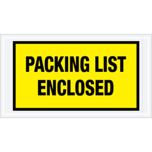 5 1/2 x 10" Yellow "Packing List Enclosed" Envelopes