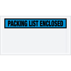 5 1/2 x 10" Blue "Packing List Enclosed" Envelopes