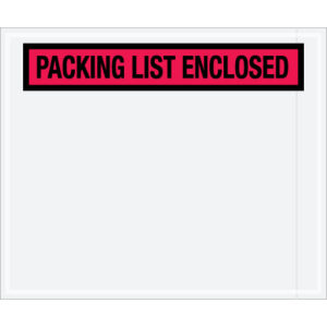 10 X 12" Red "Packing List Enclosed" Envelopes
