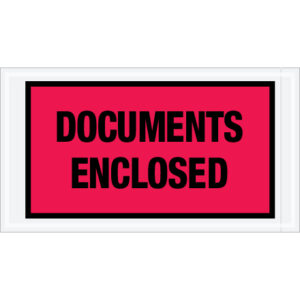 5 1/2 x 10" Red "Documents Enclosed" Envelopes
