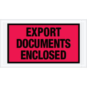 5 1/2 x 10" Red "Export Documents Enclosed" Envelopes