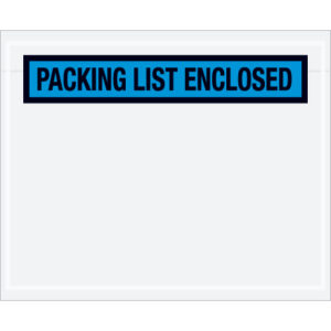 4 1/2 x 5 1/2" Blue "Packing List Enclosed" Envelopes