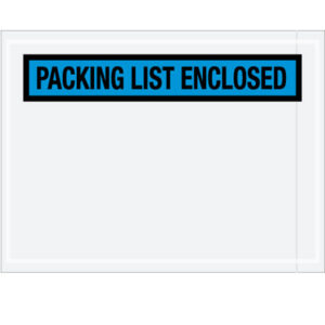 4 1/2 x 6" Blue "Packing List Enclosed" Envelopes