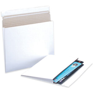 10 x 7 3/4 x 1" White Stayflats® Gusseted Mailers
