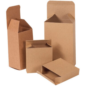4 5/8 x 2 3/8 x 7 5/16" Kraft Reverse Tuck Folding Cartons