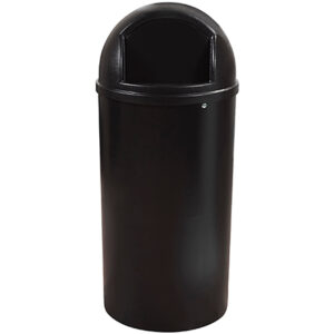 Rubbermaid® Marshal® Domed Trash Can - 25 Gallon, Black