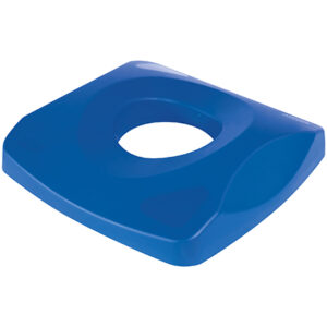 Rubbermaid® Square Recycling Bottle and Can Lid  - 23 Gallon, Blue
