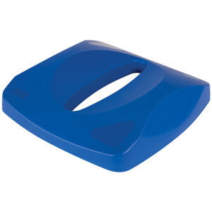 Rubbermaid® Square Recycling Slotted Lid  - 23 Gallon, Blue