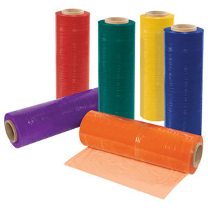 18" x 80 Gauge x 1500' Orange Cast Hand Stretch Film