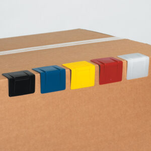 2 1/2 x 1 3/4" - Black Plastic Strap Guards