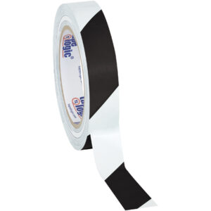 1" x 36 yds. Black/White Tape Logic® Striped Vinyl Safety Tape