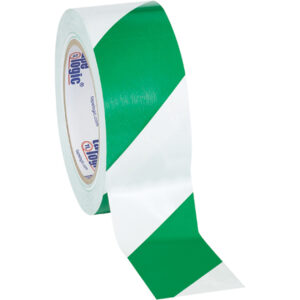 2" x 36 yds. Green/White (3 Pack) Tape Logic® Striped Vinyl Safety Tape