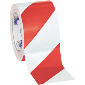 3" x 36 yds. Red/White Tape Logic® Striped Vinyl Safety Tape