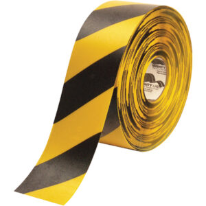 4" x 100' Yellow/Black Mighty Line™ Deluxe Safety Tape