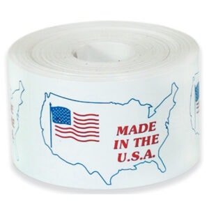 3 x 4" - "Made in the U.S.A." Labels