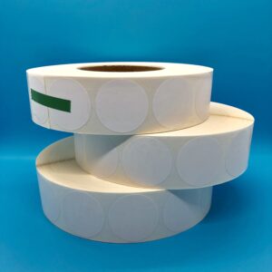 1.5W3 - 1.5" White Tabs - 3,000 per roll - 9,000 per box