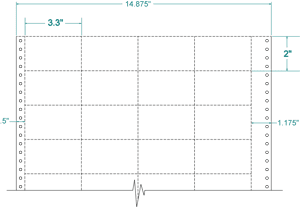 250356 - 4up White Tray Tags, Continuous Form, 20,000  Per Box, 3.3 x 2, o/a  14 7/8 , 36 lbs - Pinfeed