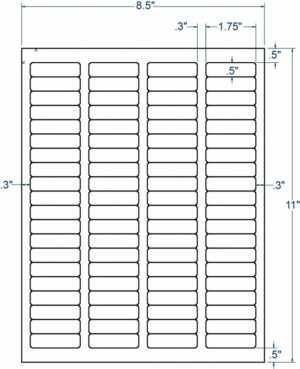 310735 - Return Address Mailing Label,  inkjet/laser/copier, 1 3/4 x 1/2, 80 on a  sheet, 100 sheets