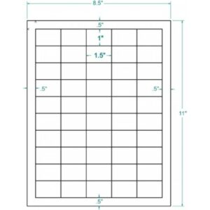 330153 - UPS Bar Code Square Corner, inkjet/laser/copier, 1 1/2 x 1, 5 across, 50 on a sheet, 250 sheets, qty 12,500