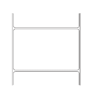400-250 DT E - Direct Thermal Continuous Roll Labels - 4 1/8 width - 3 1/2 outside diameter - 1 core - 2 5/8 repeat - 18 rolls per case - 500 labels per roll