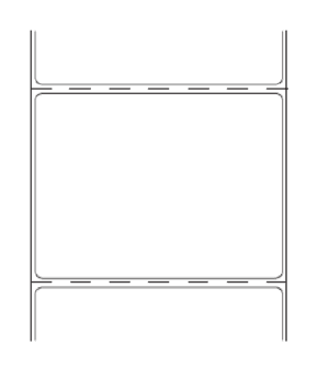 400-300 DT E - Direct Thermal Continuous Roll Labels - 4 1/8 width - 3 1/2 outside diameter - 1 core - 3 1/8 repeat - 18 rolls per case - 500 labels per roll