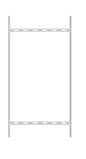 400-600 DT - Direct Thermal Continuous Roll Labels - 4 1/8 width - 7 5/8 outside diameter - 3 core - 6 1/8 repeat - 4 rolls per case - 1,000 labels per roll