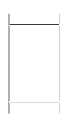 400-600 TT - Direct Thermal Continuous Roll Labels - 4 1/8 width - 7 5/8 outside diameter - 3 core - 6 1/8 repeat - 4 rolls per case - 1,000 labels per roll