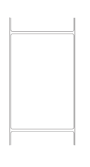 400-600 TT NP - Direct Thermal Continuous Roll Labels - 4 1/8 width - 7 5/8 outside diameter - 3 core - 6 1/8 repeat - 4 rolls per case - 1,000 labels per roll