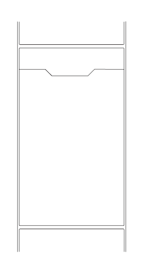 400-675 IR DTAB - Direct Thermal Continuous Roll Labels - 4 1/8 width - 3 5/8 outside diameter - 1 core - 6 7/8 repeat - 18 rolls per case - 220 labels per roll