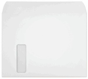 4908 - 9 x 12 - 28lb Western Sulphite SFI Open Side Booklet Vertical Window (4 x 1 3/8, 2 1/8L - 5/8B) - 500 per carton