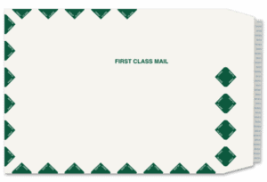4914 - 9 x 12 - 28lb Western Sulphite SFI Open End Catalog Kwik-Tak First Class Border - 500 per carton
