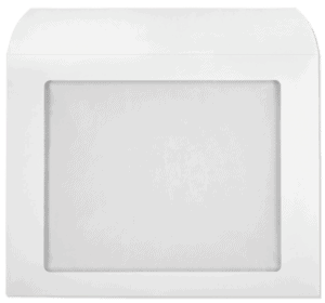 5126 - 10 x 13 - 28 Velpine (White Kraft) SFI Open Side Showcase Window (7 7//8 x 9 3/4, 1 5/8L - 1 1/16B) - 500 per carton