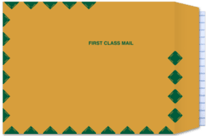 5275 - 10 x 13 - 28 Roptex (Brown Kraft) SFI Open End Catalog Kwik-Tak First Class Border - 500 per carton
