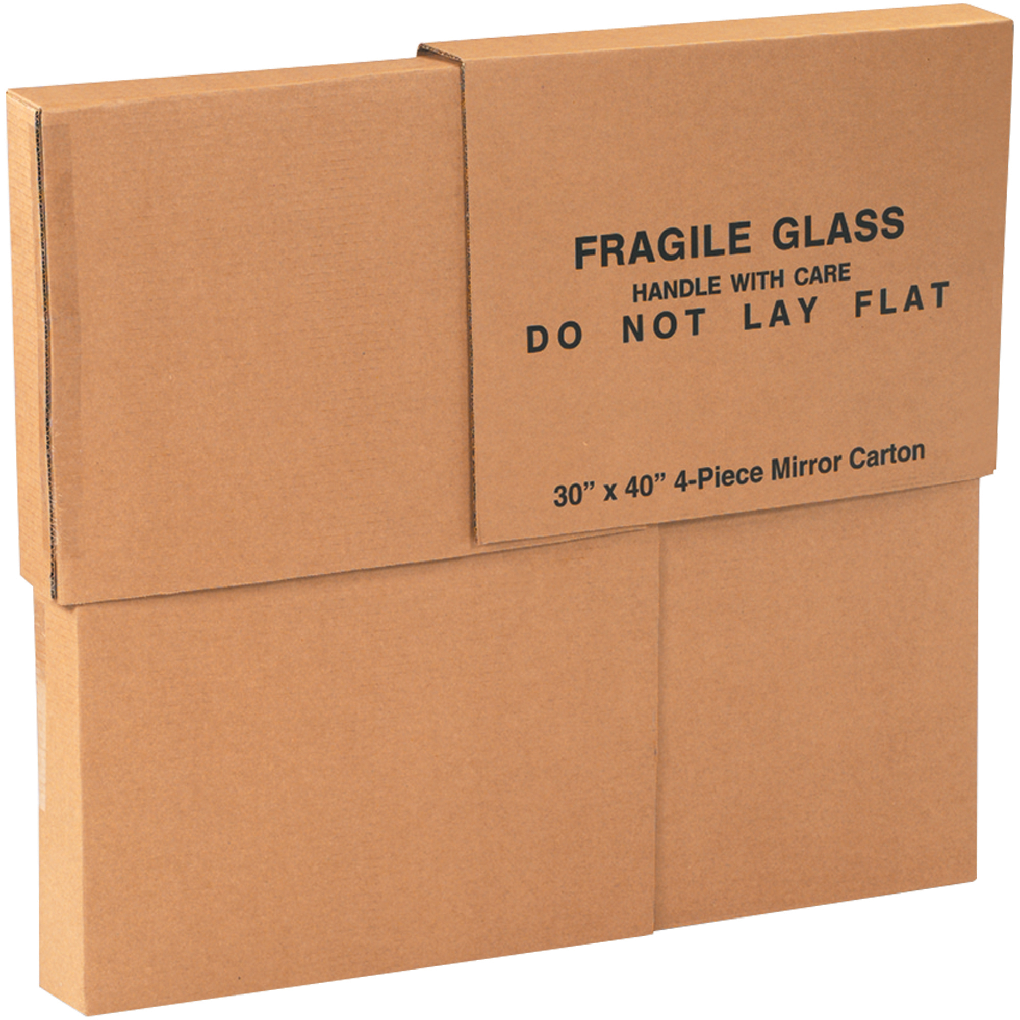 30 x 3 1/2 x 40" 1 Piece of 30 x 40" 4-Piece Mirror Boxes