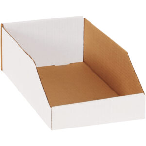 8 x 15 x 4 1/2" White Bin Boxes