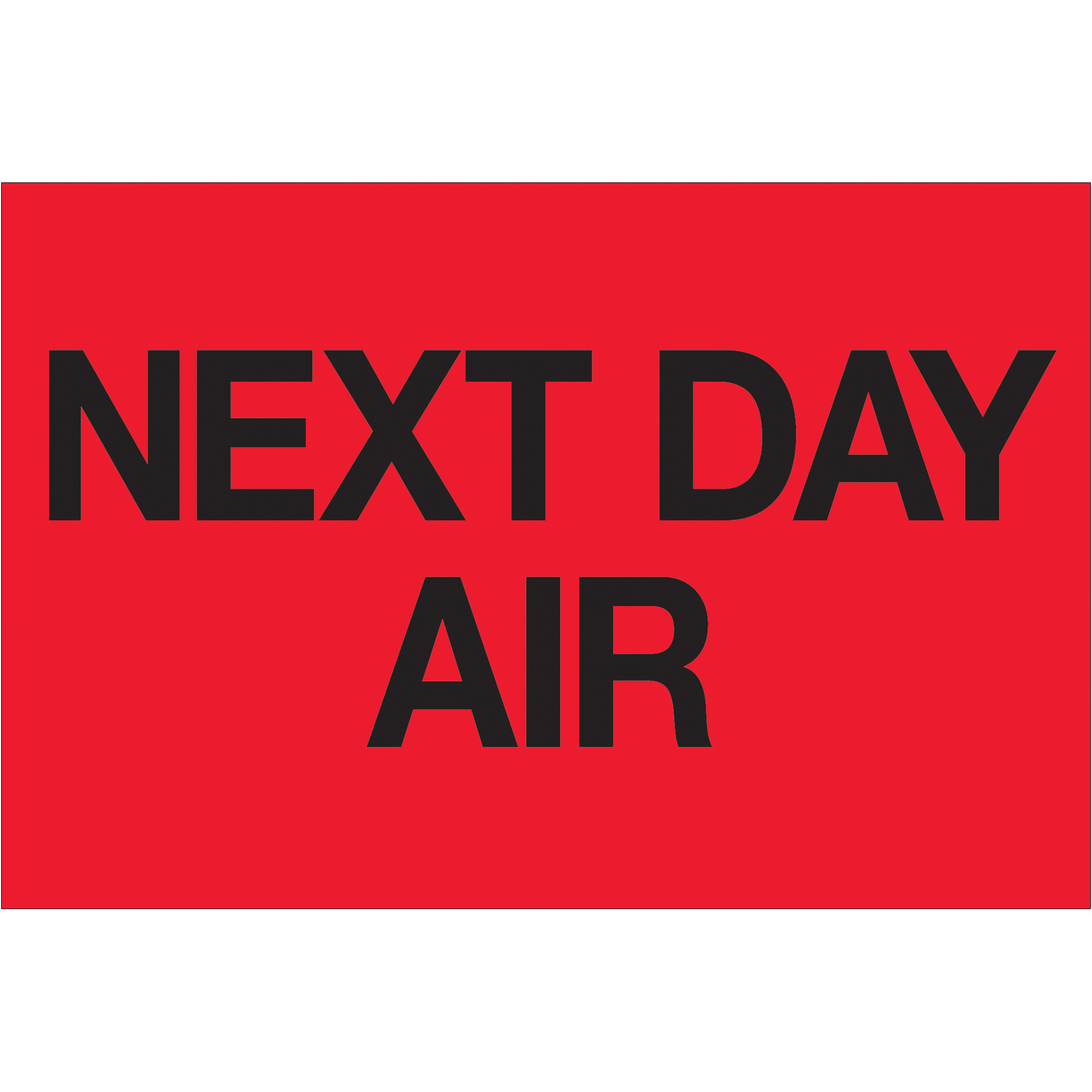 2 x 3" - "Next Day Air" (Fluorescent Red) Labels