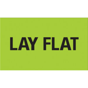 3 x 5" - "Lay Flat" (Fluorescent Green) Labels