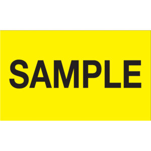 3 x 5" - "Sample" (Fluorescent Yellow) Labels