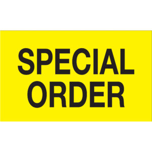 3 x 5" - "Special Order" (Fluorescent Yellow) Labels