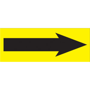 1 1/2 x 4" - "Arrow" Fluorescent Yellow Labels