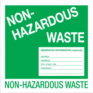 6 x 6" - "Non-Hazardous Waste" Labels