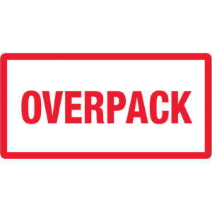 3 x 6" - "Overpack" Labels