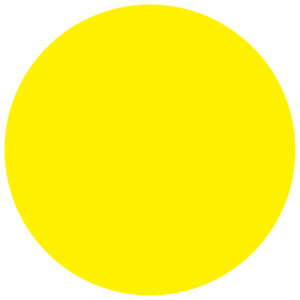 1 1/2" Circles - Fluorescent Yellow Removable Labels