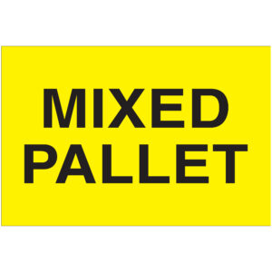2 x 3" - "Mixed Pallet" (Fluorescent Yellow) Labels