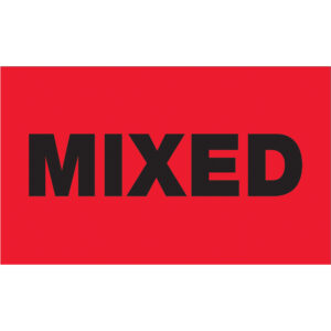 3 x 5" - "Mixed" (Fluorescent Red) Labels