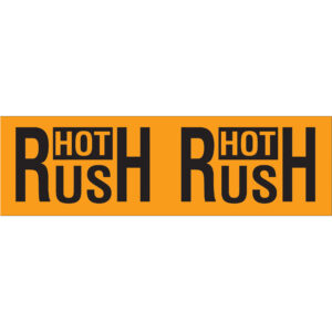 3 x 10" - "Hot Rush" (Fluorescent Orange) Labels