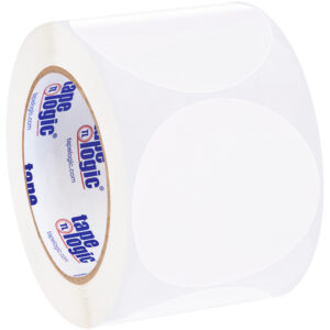 3" White Inventory Circle Labels